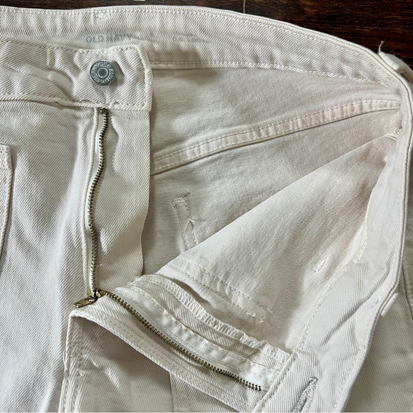 Old Navy Women’s Ivory OG Loose Utility Jeans size 8 Tall - Picture 5 of 7